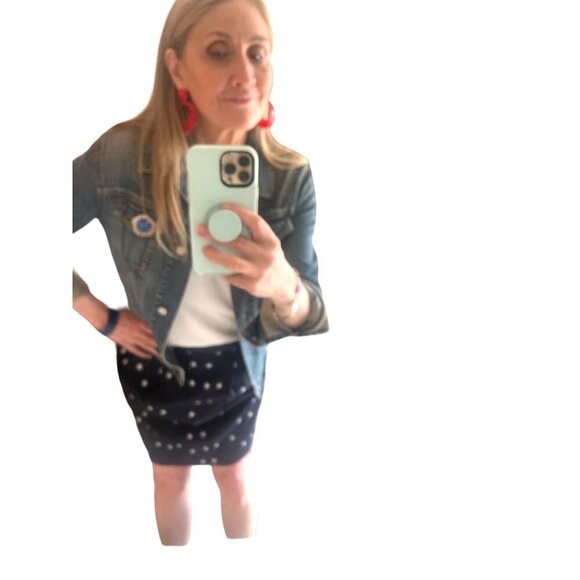 Vintage Red Dangle Pierced Earrings Enamel Hoops July 4 Memorial Day Summer RED - Picture 10 of 11